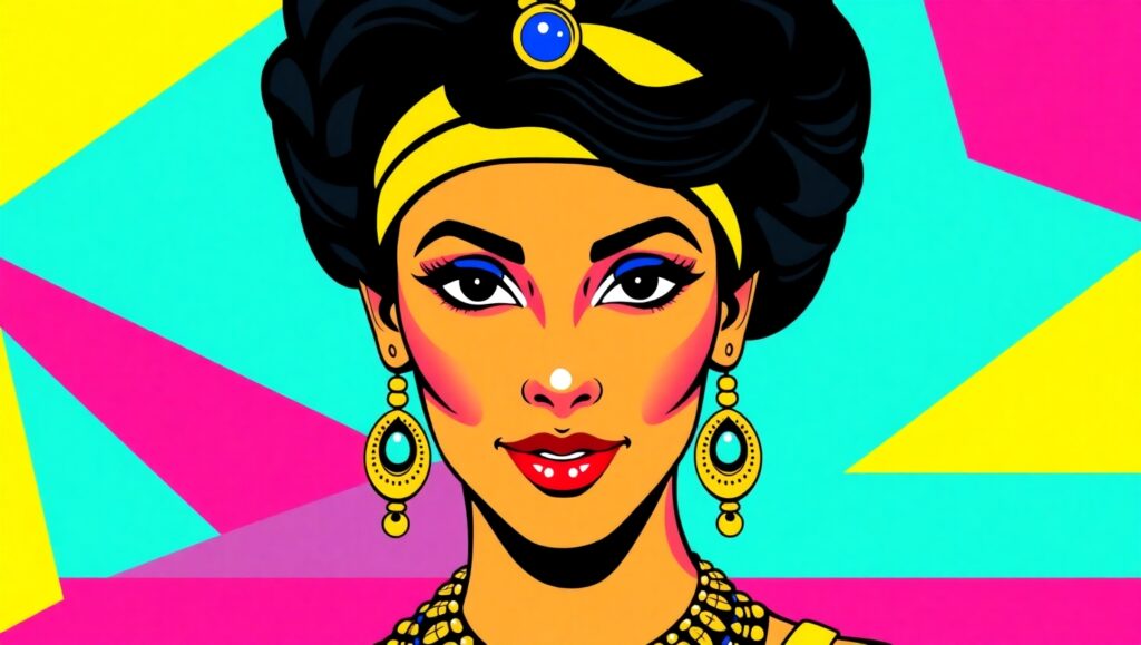 Vibrant Tribute to Iconic Figures – free AI stock image