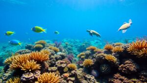 Vibrant Underwater Coral Wonderland – free AI stock image