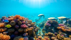 Vibrant Underwater Life in Coral Reef – free AI stock image