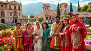 Vibrant Village Celebration in Tradition – free AI stock image
