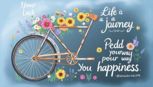 Vintage Bicycle and Wildflowers Design – free AI stock image