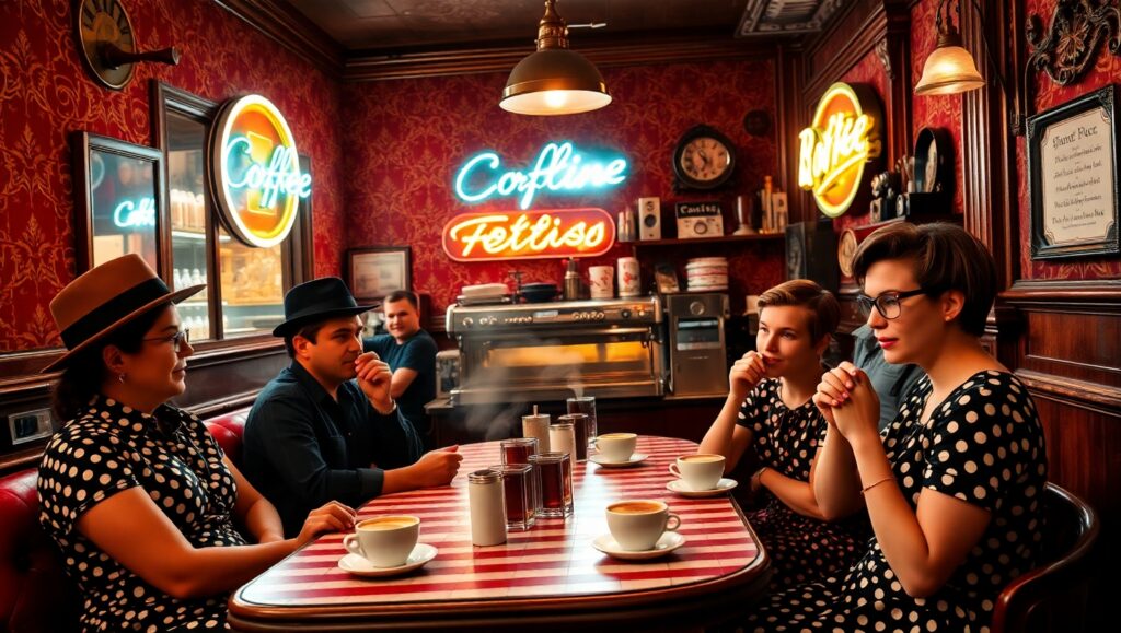 Vintage Coffee Shop Vibes – free AI stock image