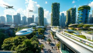 Vision of a Sustainable Smart City – free AI stock image