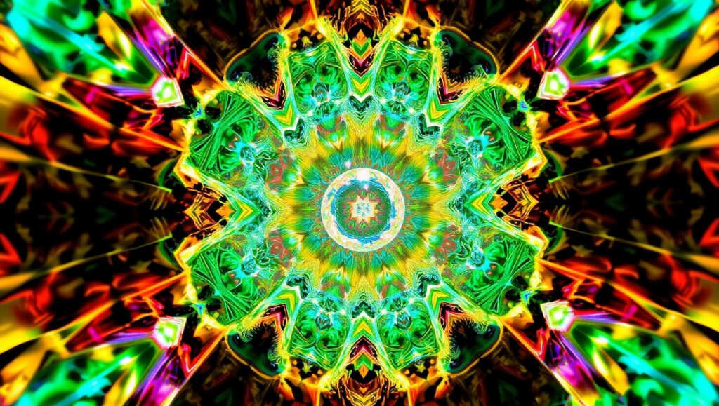 Vortex of Colorful Geometric Dream – free AI stock image
