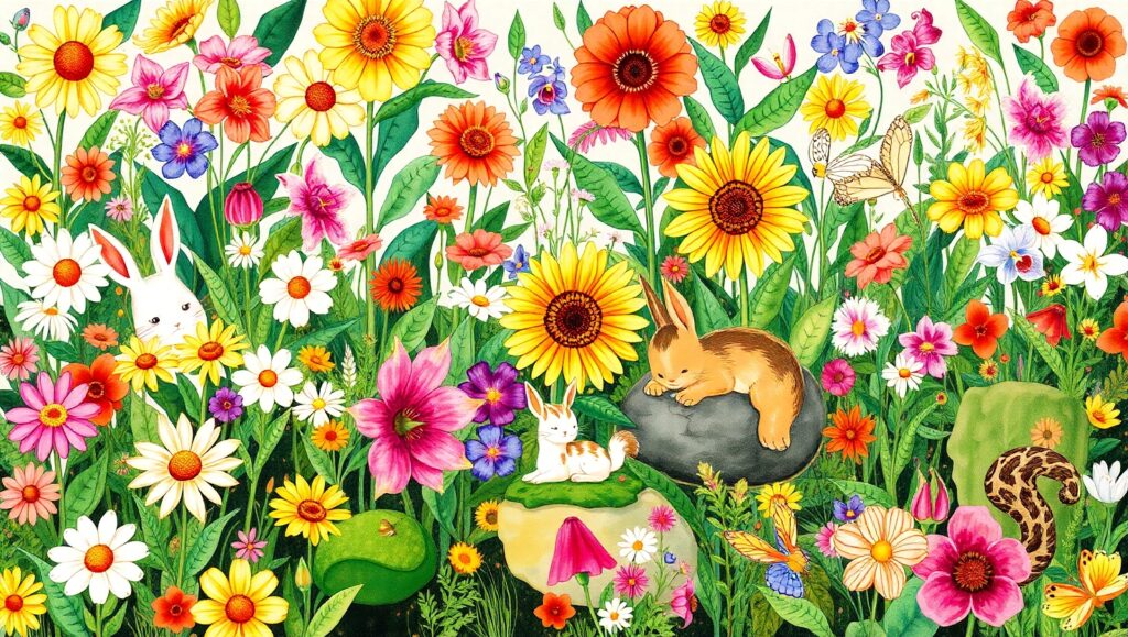 Whimsical Garden – free AI stock image