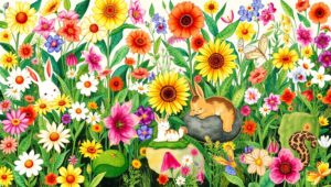 Whimsical Garden – free AI stock image