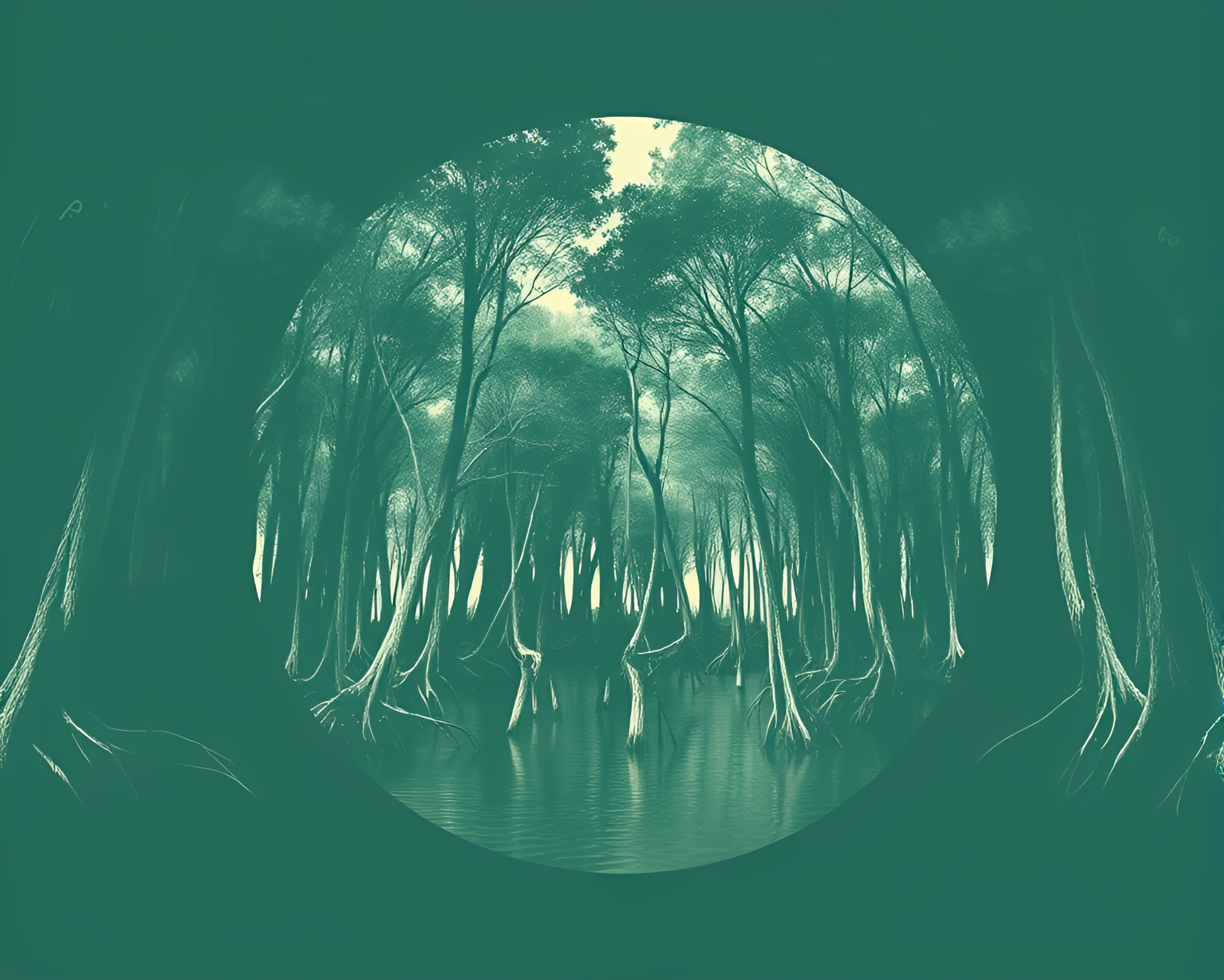 Enchanting Mangrove Swamp Blueprint – free AI stock image