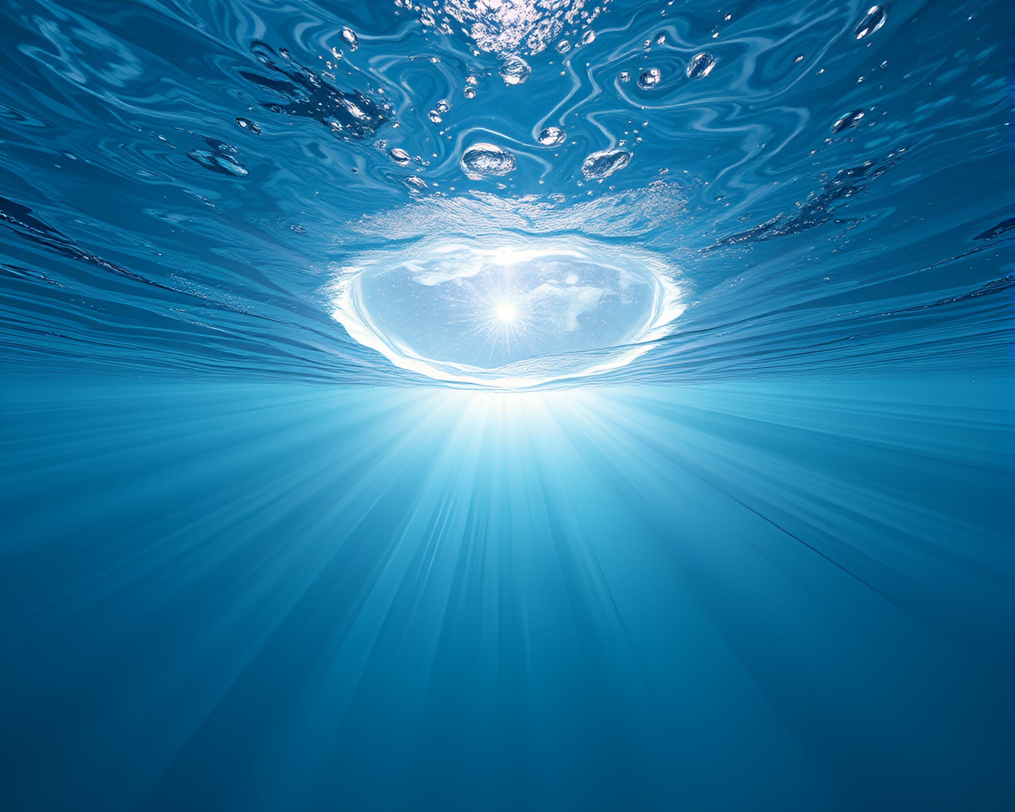 Enchanting Underwater Dome with God Rays – free AI stock image
