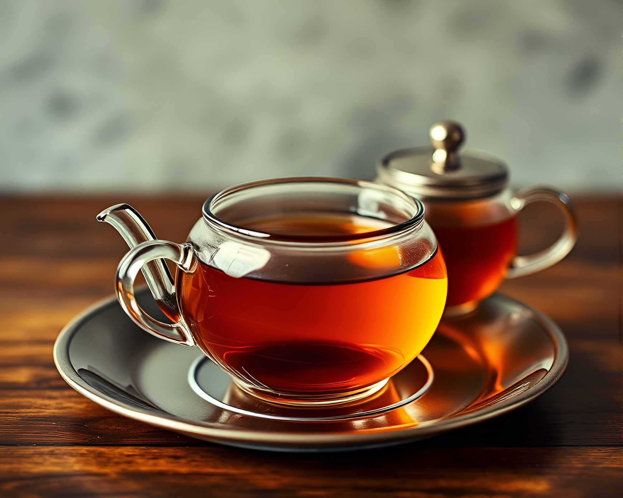 Hyper-Realistic Tea Set Textured Overlay – free AI stock image