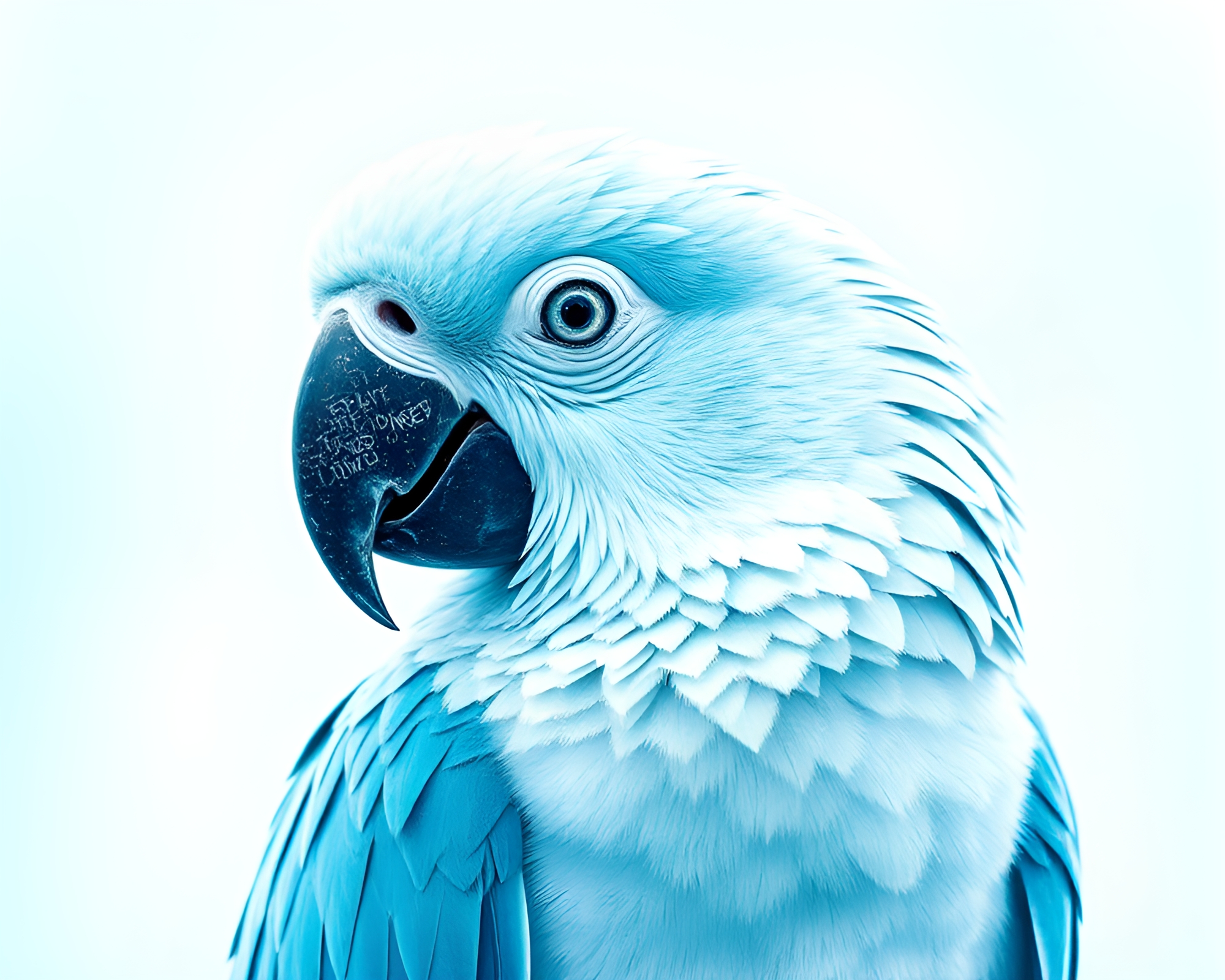 Tropical Parrot Paradise Grain Overlay Illustration – free AI stock image
