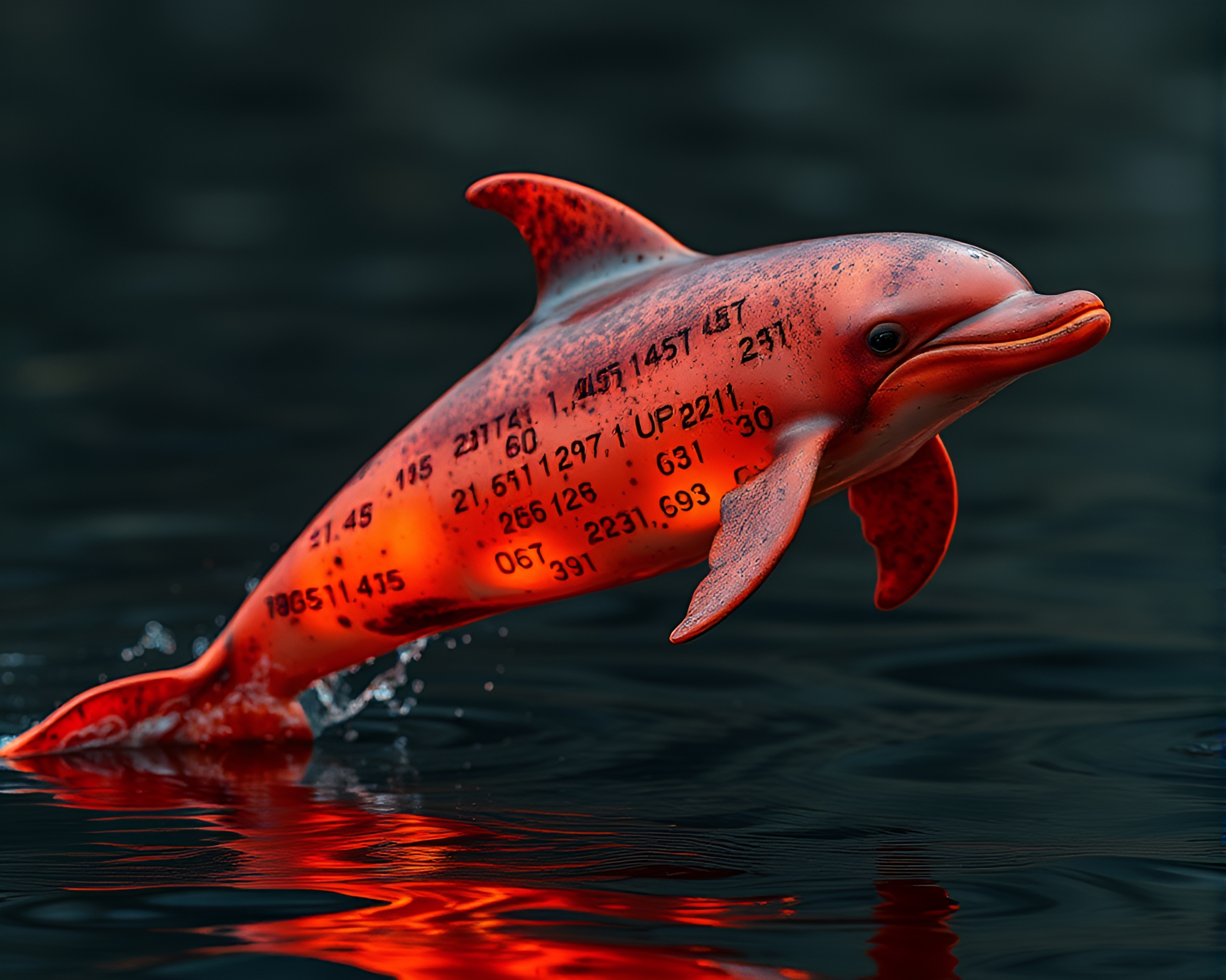 Rust Patina Amazon River Dolphin Photogrammetry Glow – free AI stock image