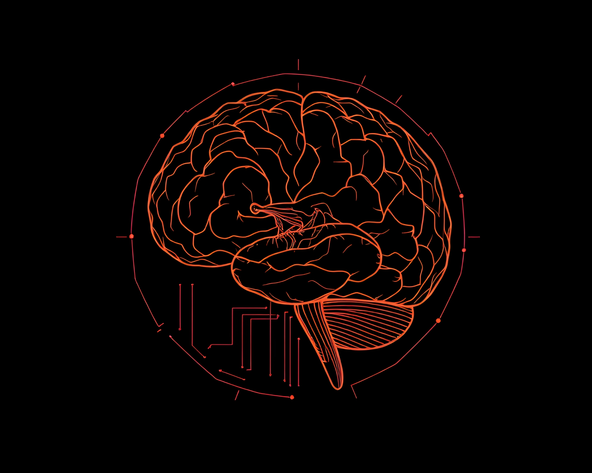 Futuristic AI Brain Fibonacci Spiral Art – free AI stock image