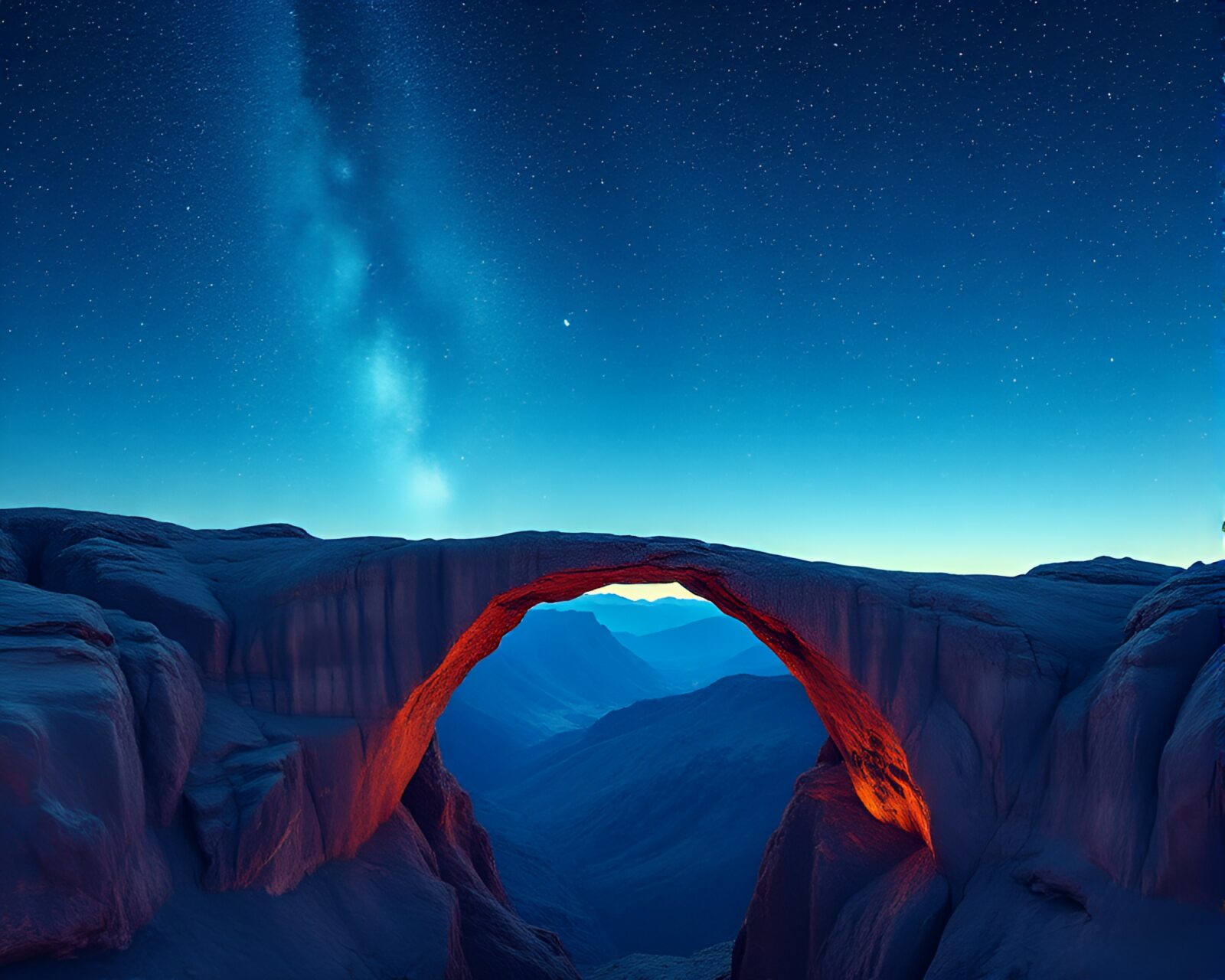 AI-generated style image of leaf vein patterns on arch bridge at polar twilight