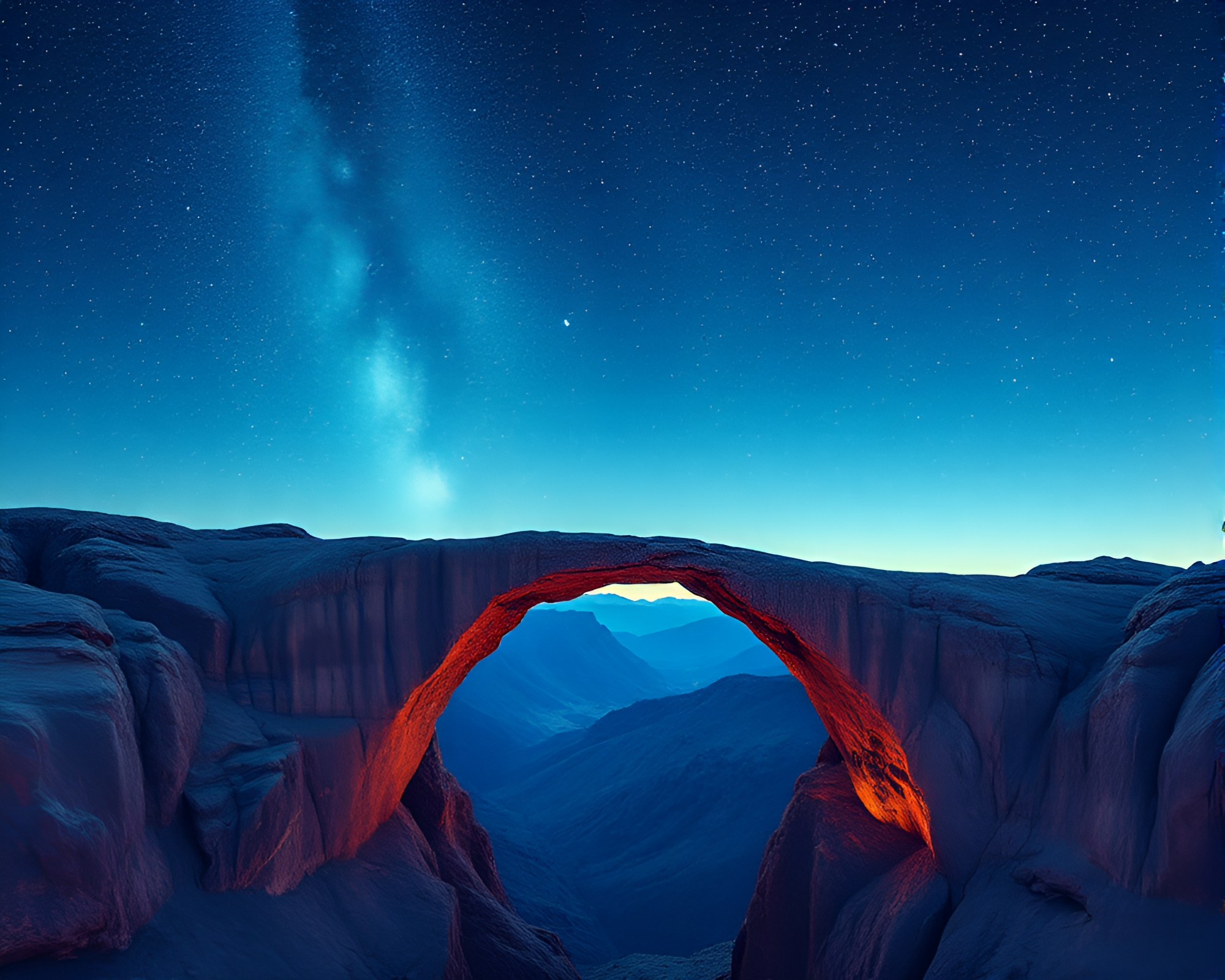 Arch Bridge Veins at Polar Twilight – free AI stock image