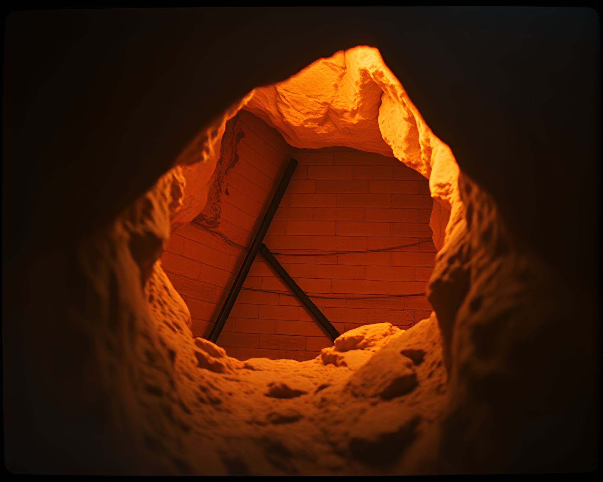 Retro Frameception: Mystical Cavern Ambience – free AI stock image