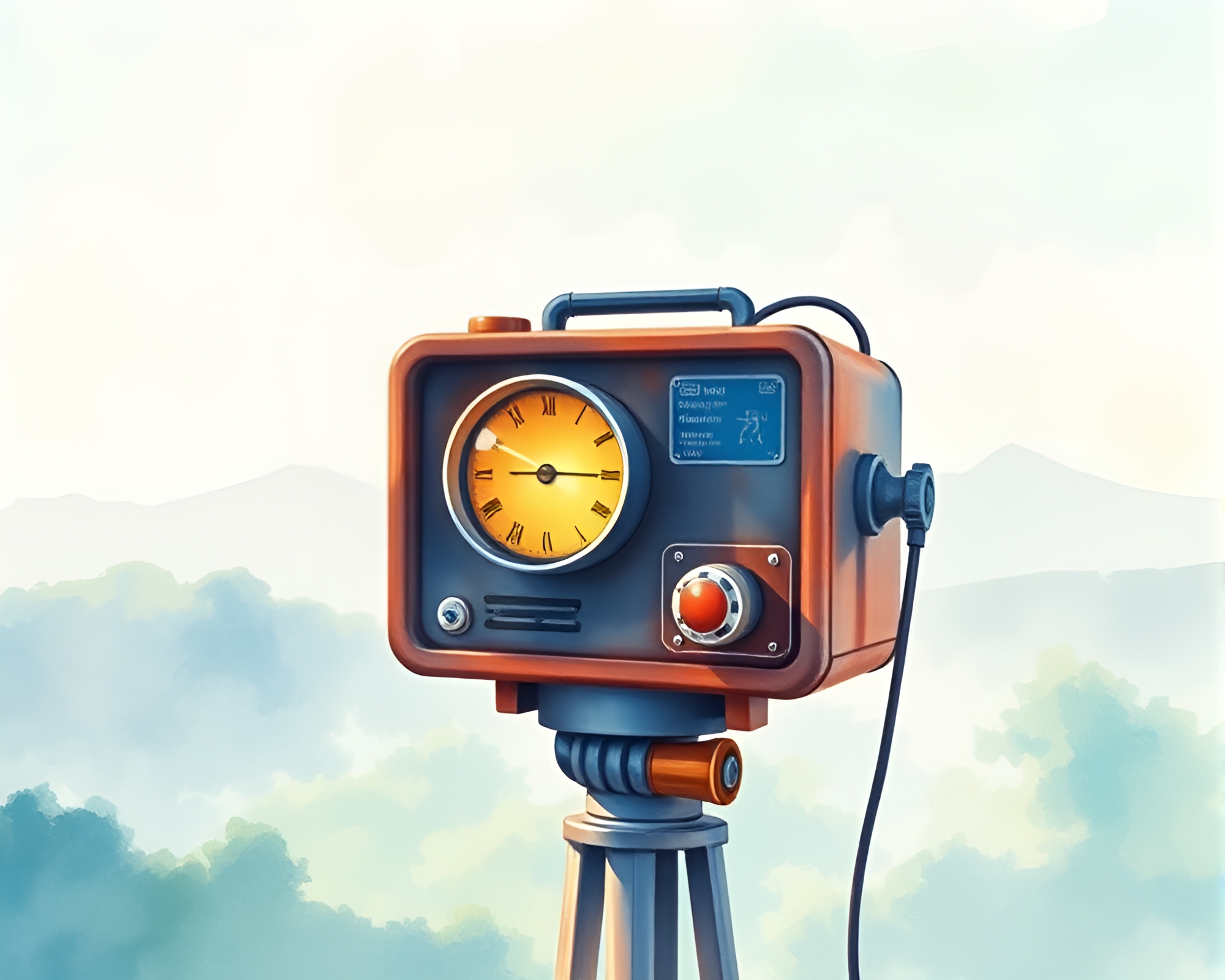 Enigmatic Morse Code Telegraph in Retro Pixel Art Style – free AI stock image