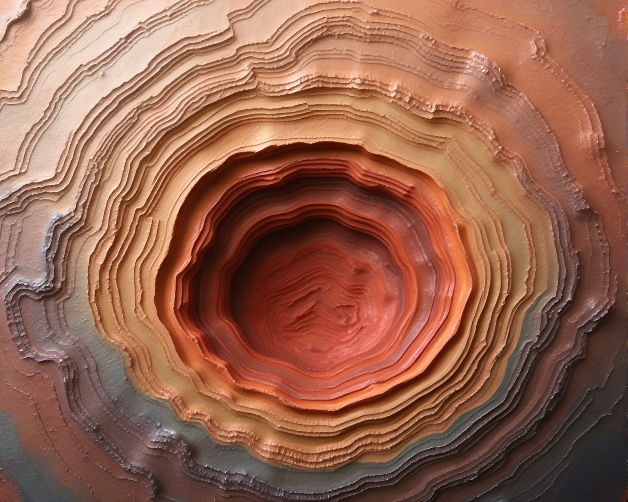 Time Vortex in Copper Tones: Egg Tempera Masterpiece – free AI stock image
