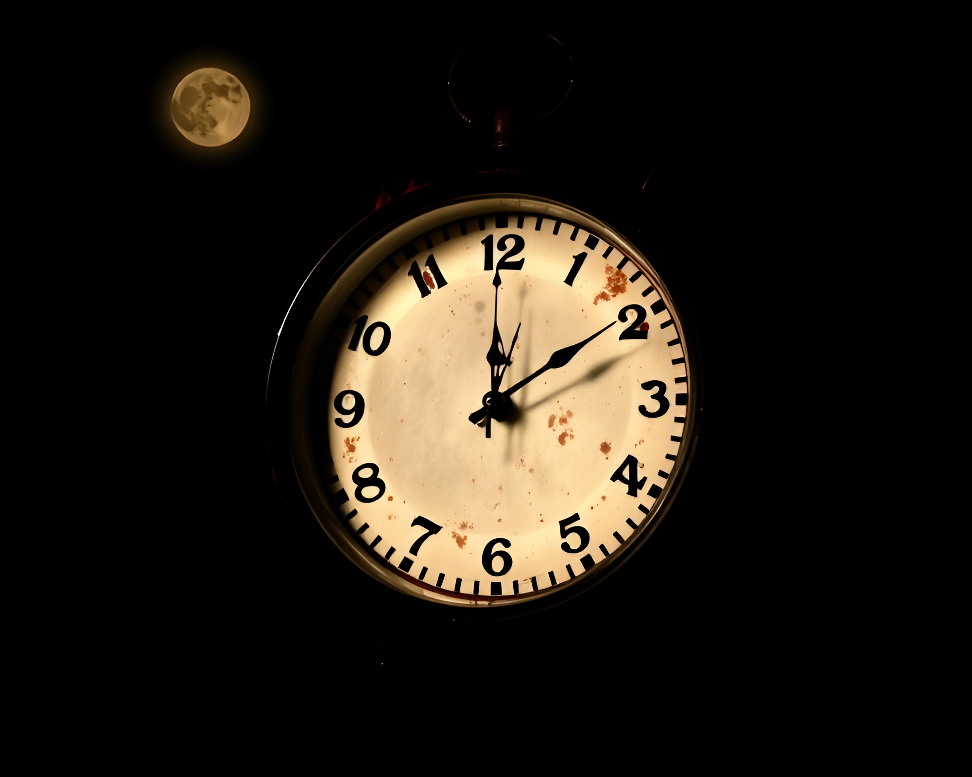 Glimmering Clockwork under Moonlit Rust Stains – free AI stock image
