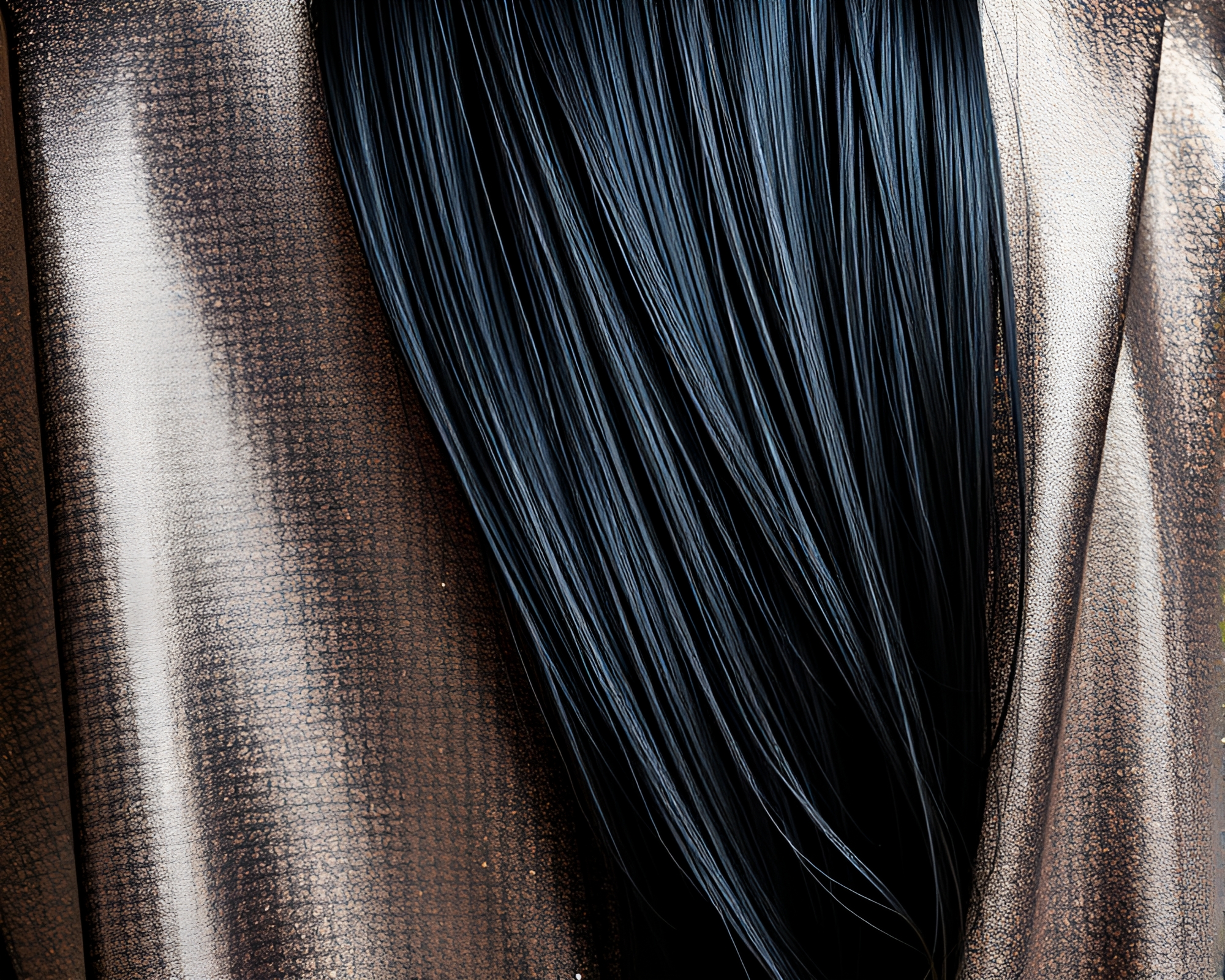 Silk Kimono with Metallic Flake Sparkle and Hair Simulation – free AI stock image