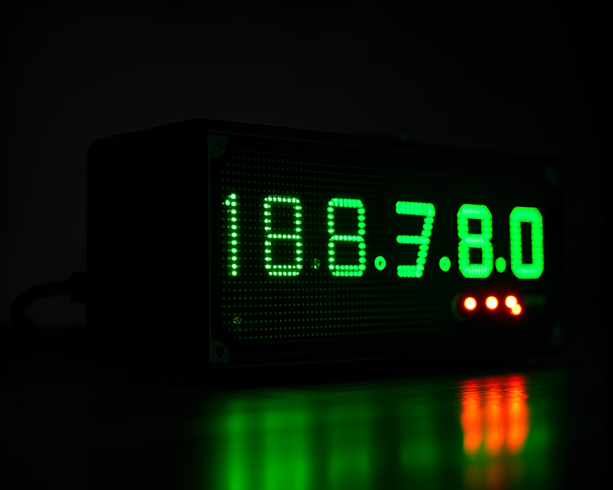 LED Morse Code Telecommunications in Green Monochrome – free AI stock image