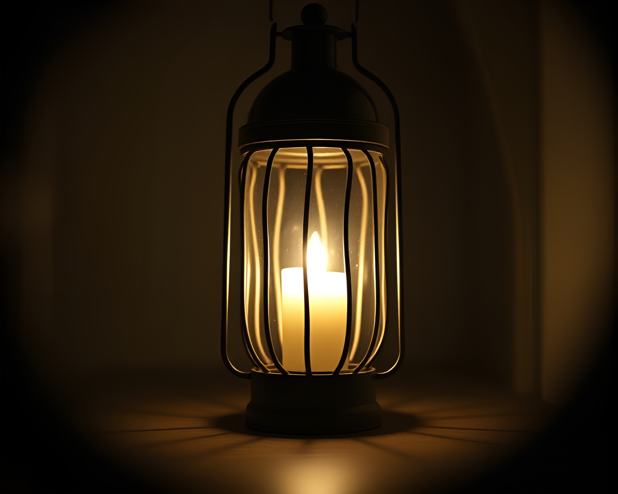 Enchanting Spiral Lantern in Chiaroscuro Candlelit Ambiance – free AI stock image