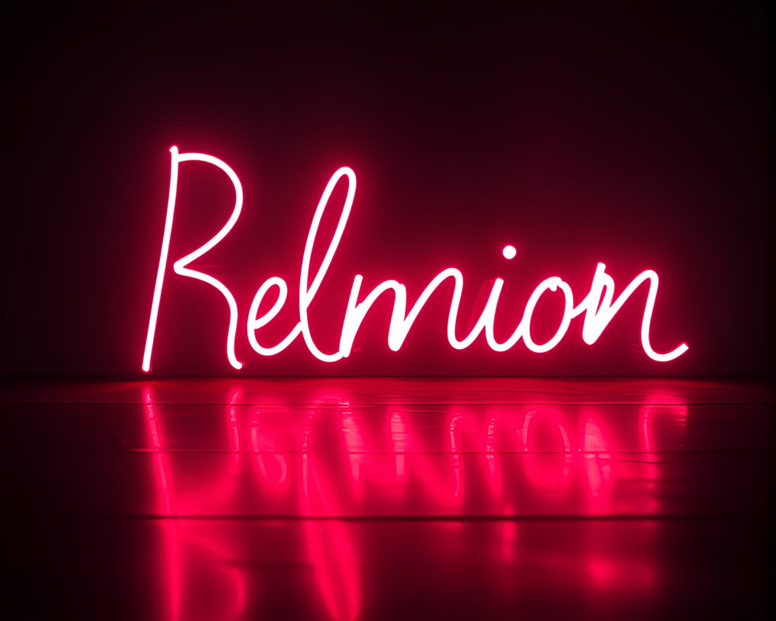 Glowing retrowave silhouette with backlit handwritten letter reflections