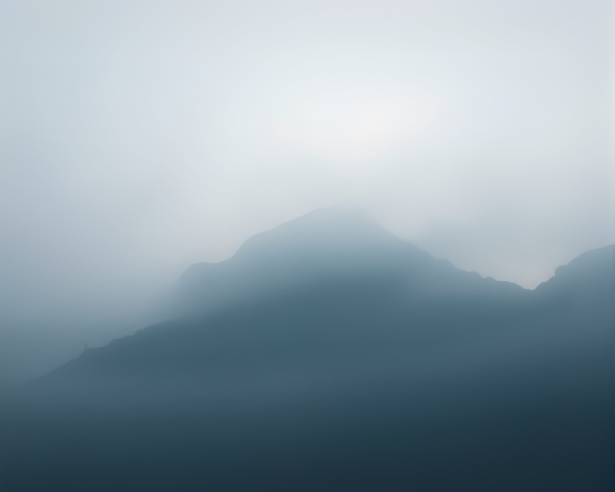 Minimalist Misty Mountain in Ambient Occlusion Style – free AI stock image