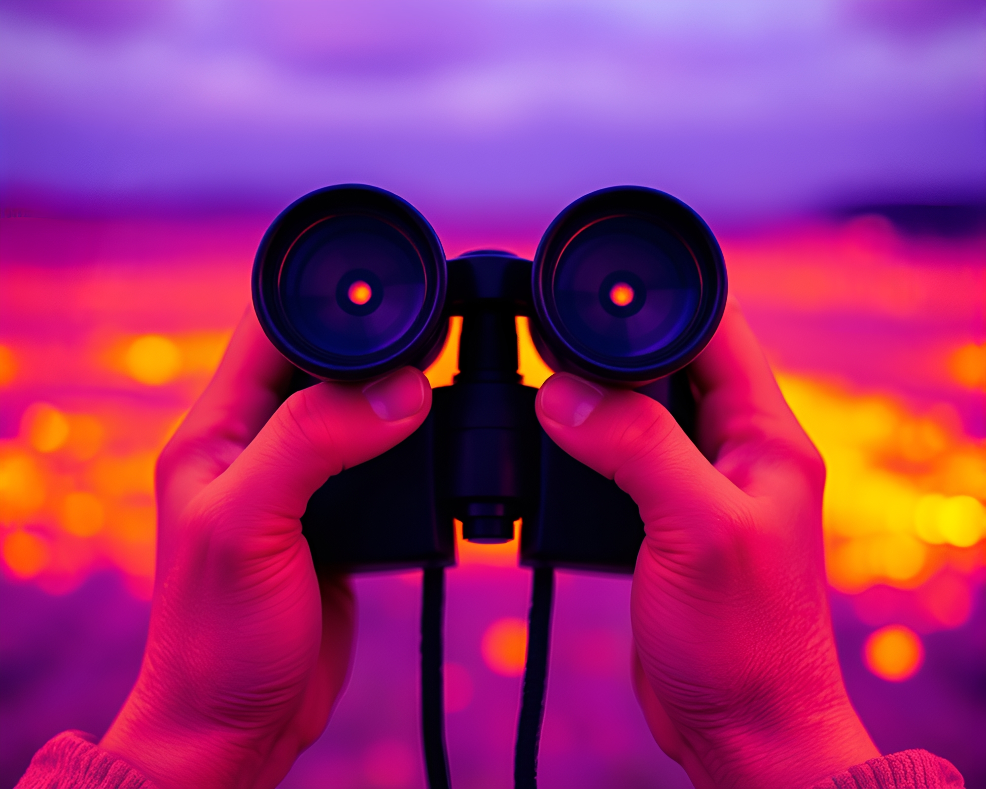 Thermal Vision Binoculars in Chiaroscuro Stripes – free AI stock image