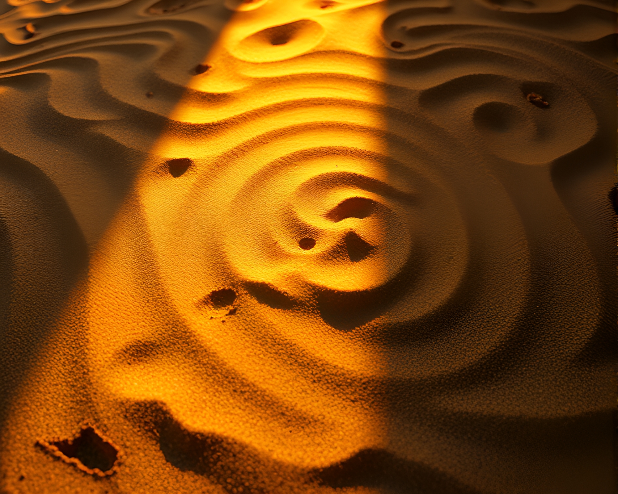 Android Data Visualization in Sand Swirl Pattern – free AI stock image