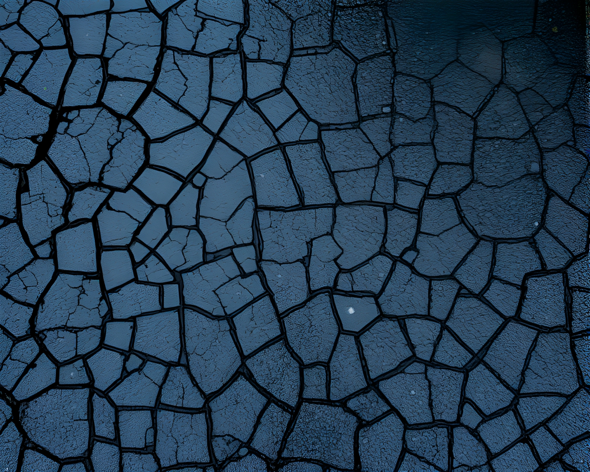 Fractal Wet Pavement in Graphic Novel Style – free AI stock image