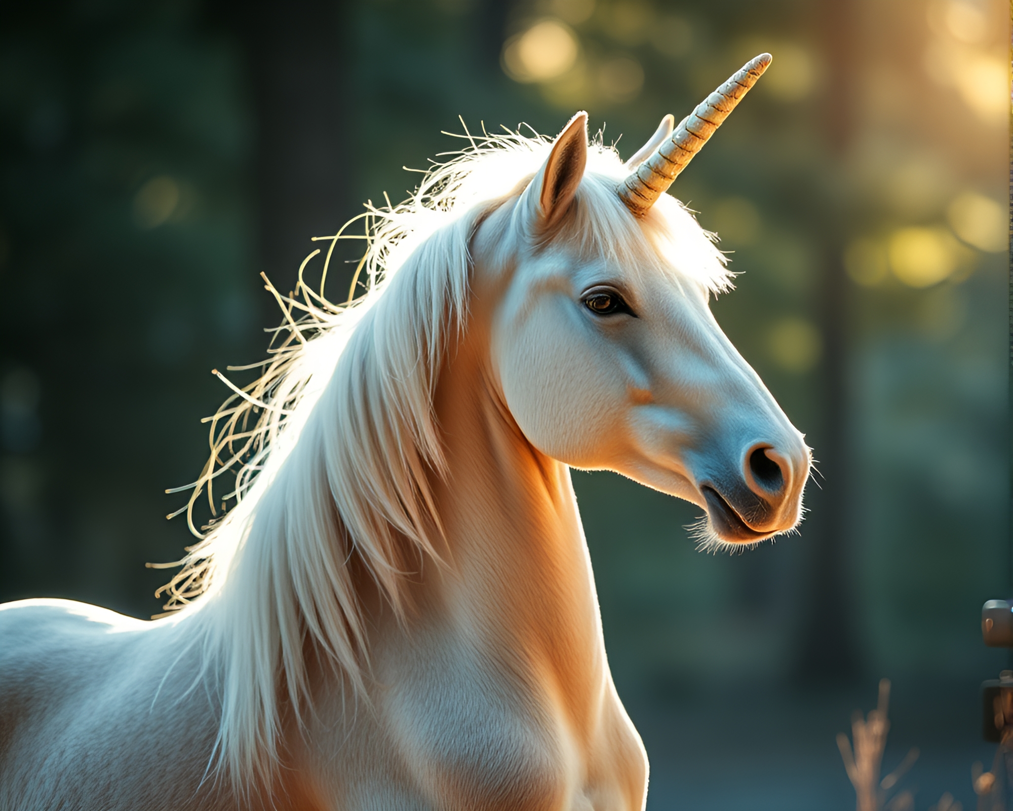 Magical Unicorn in Soft Retro Scanlines Frame – free AI stock image