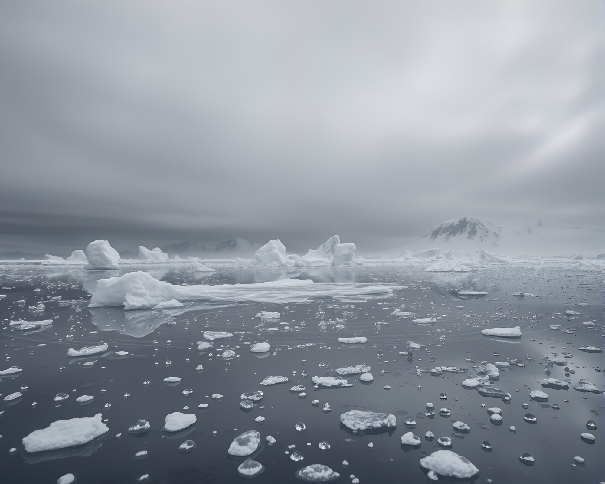 Mind Palace in Water Droplet Antarctica – free AI stock image