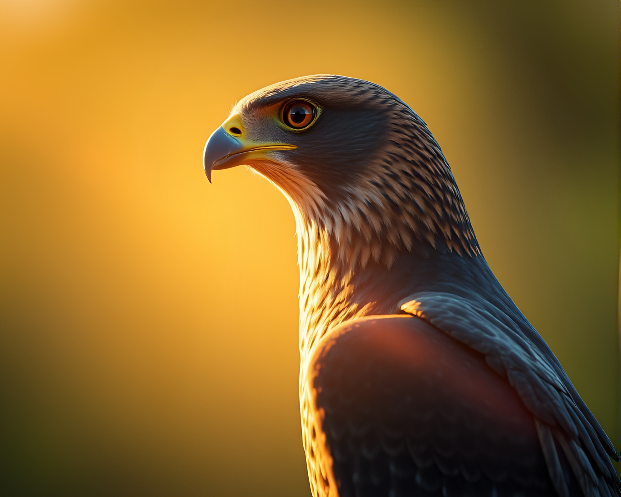 Majestic Falcon in Low-Poly Environment – free AI stock image