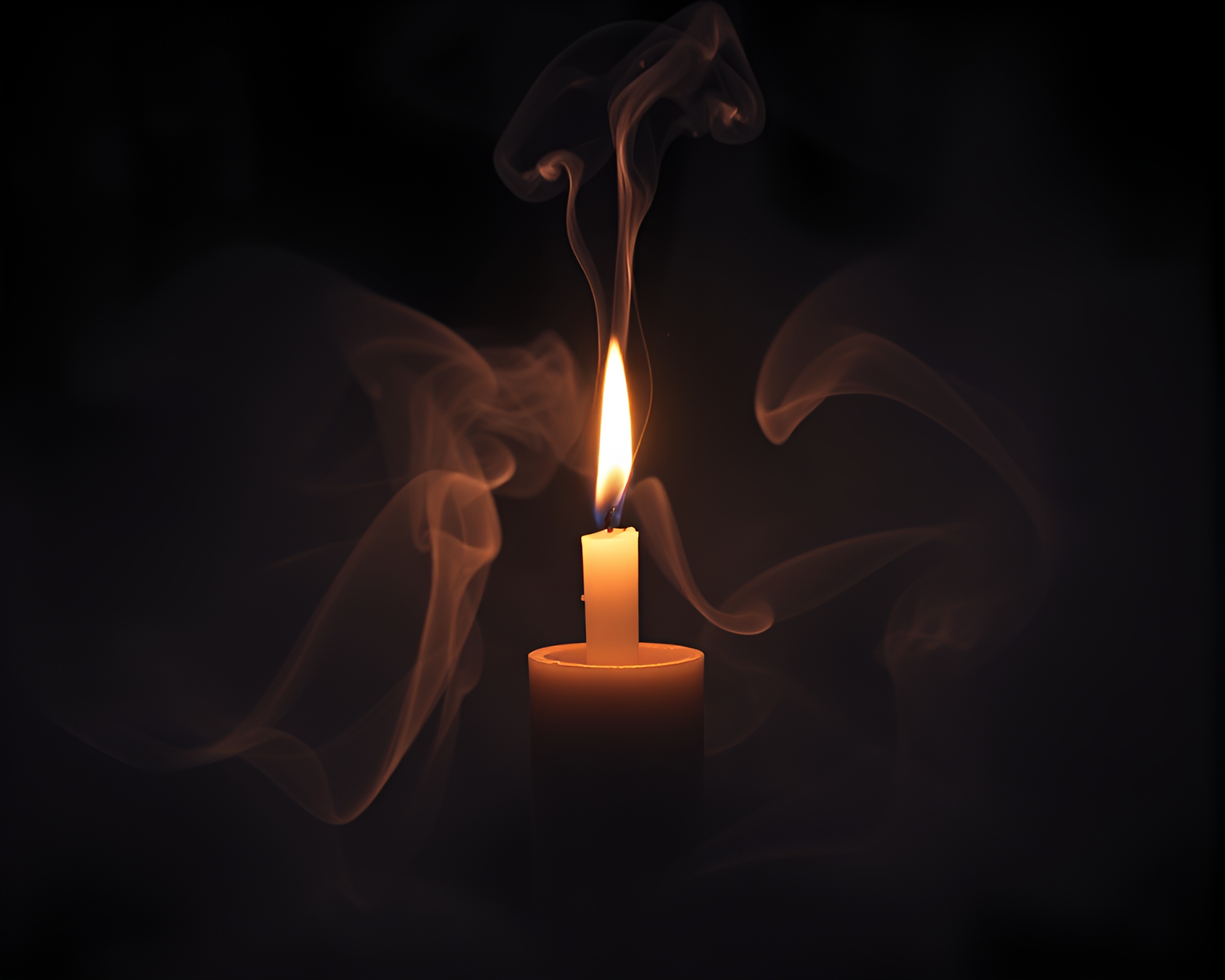Ethereal Infrared Candle Smoke Drone Photography – free AI stock image