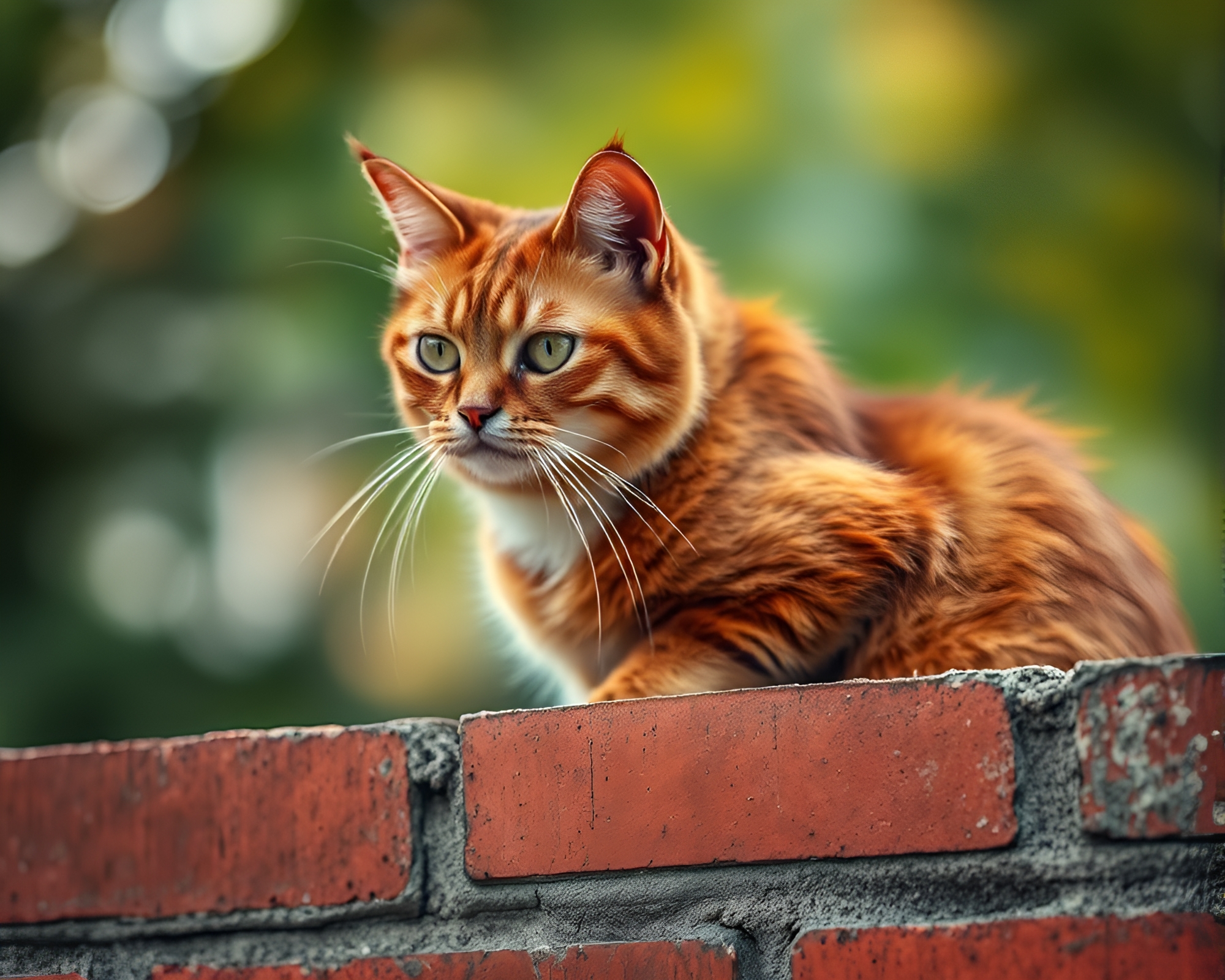 Schrodinger’s Cat: HDR Mystery in Brick Red Shadows – free AI stock image