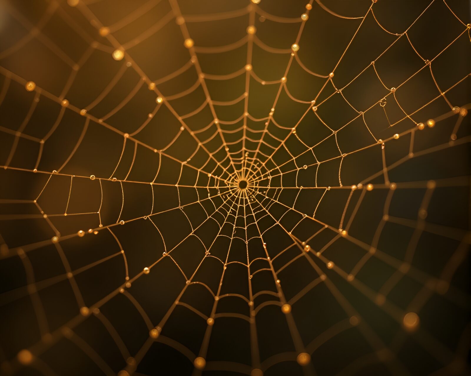 Intricate algorithmic art scene of dwarf surrounded by bronze sheen cobwebs