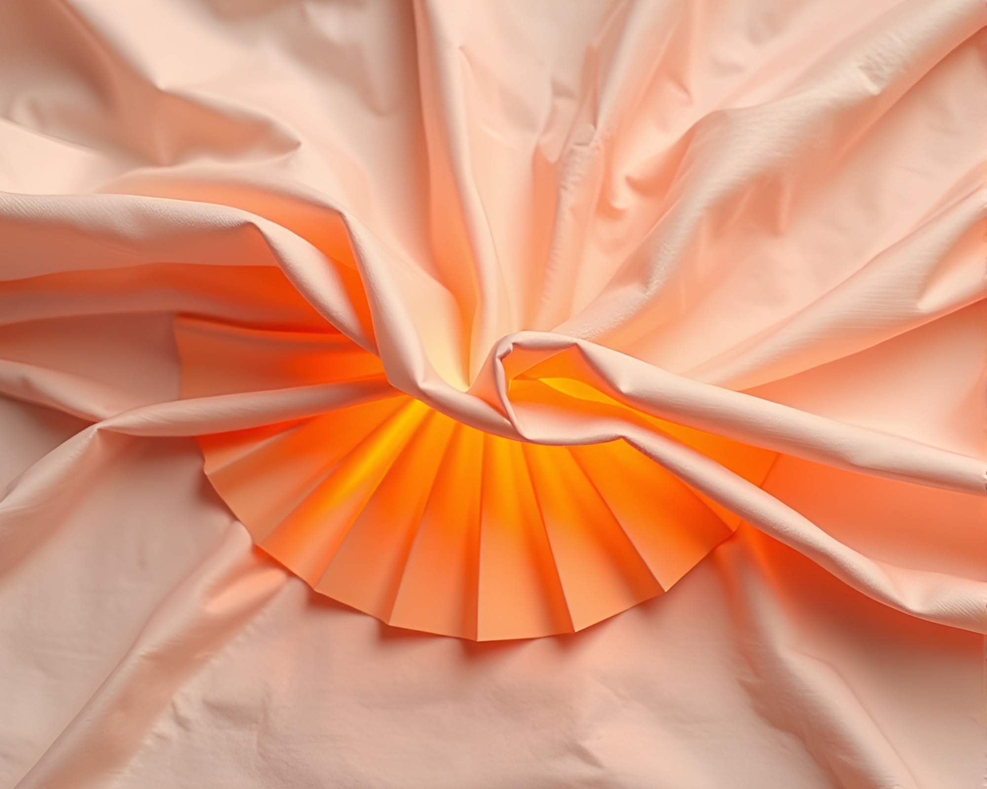 Hand-painted Fan with Infrared Fabric Folds – free AI stock image