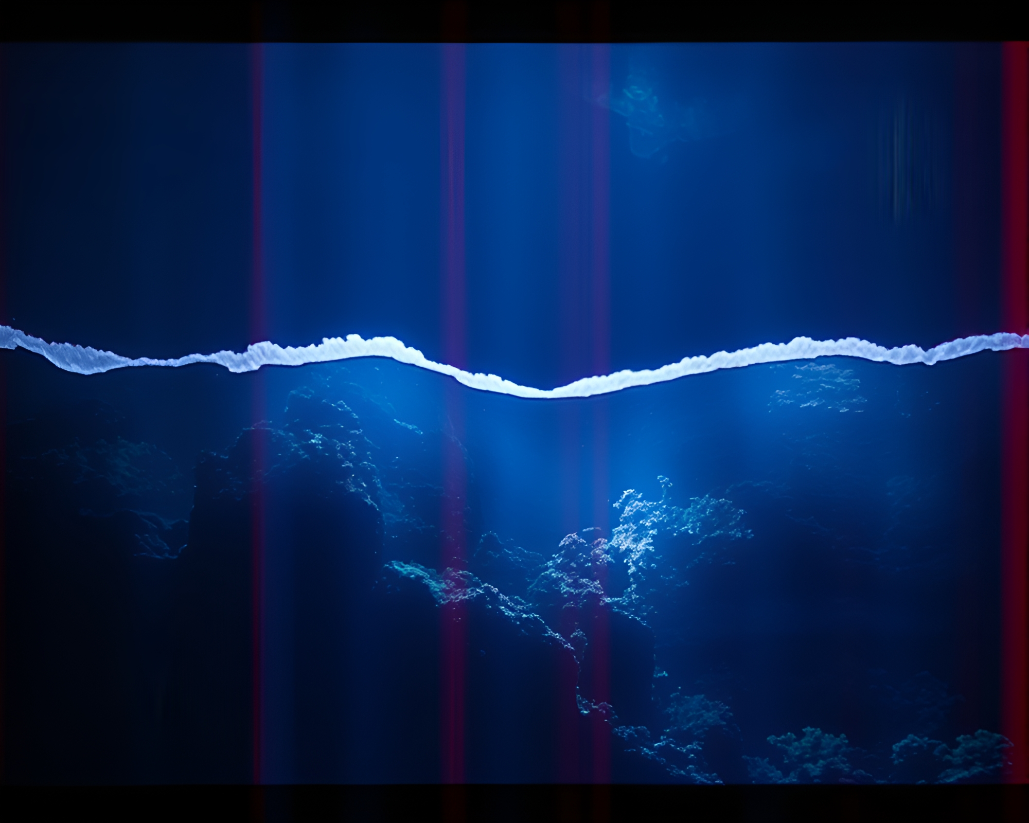 Vibrant Coral Reef Under Light Leaks – free AI stock image
