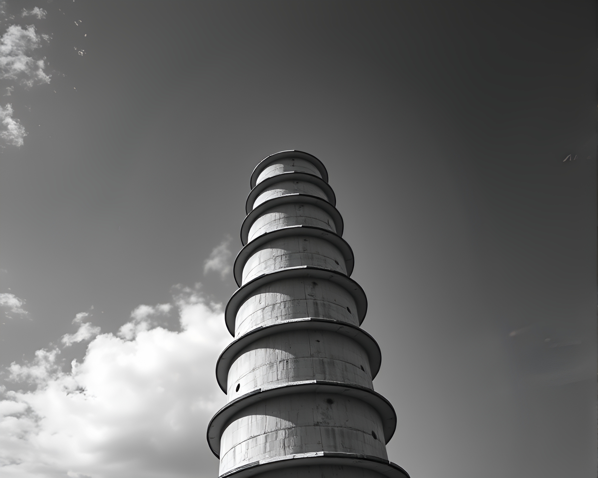 Spiral Tower in Low Saturation Mood – free AI stock image
