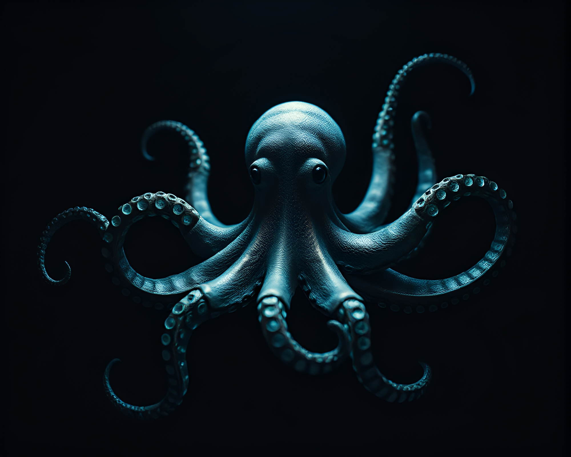 Engraved Octopus Captivated by Spotlight – free AI stock image