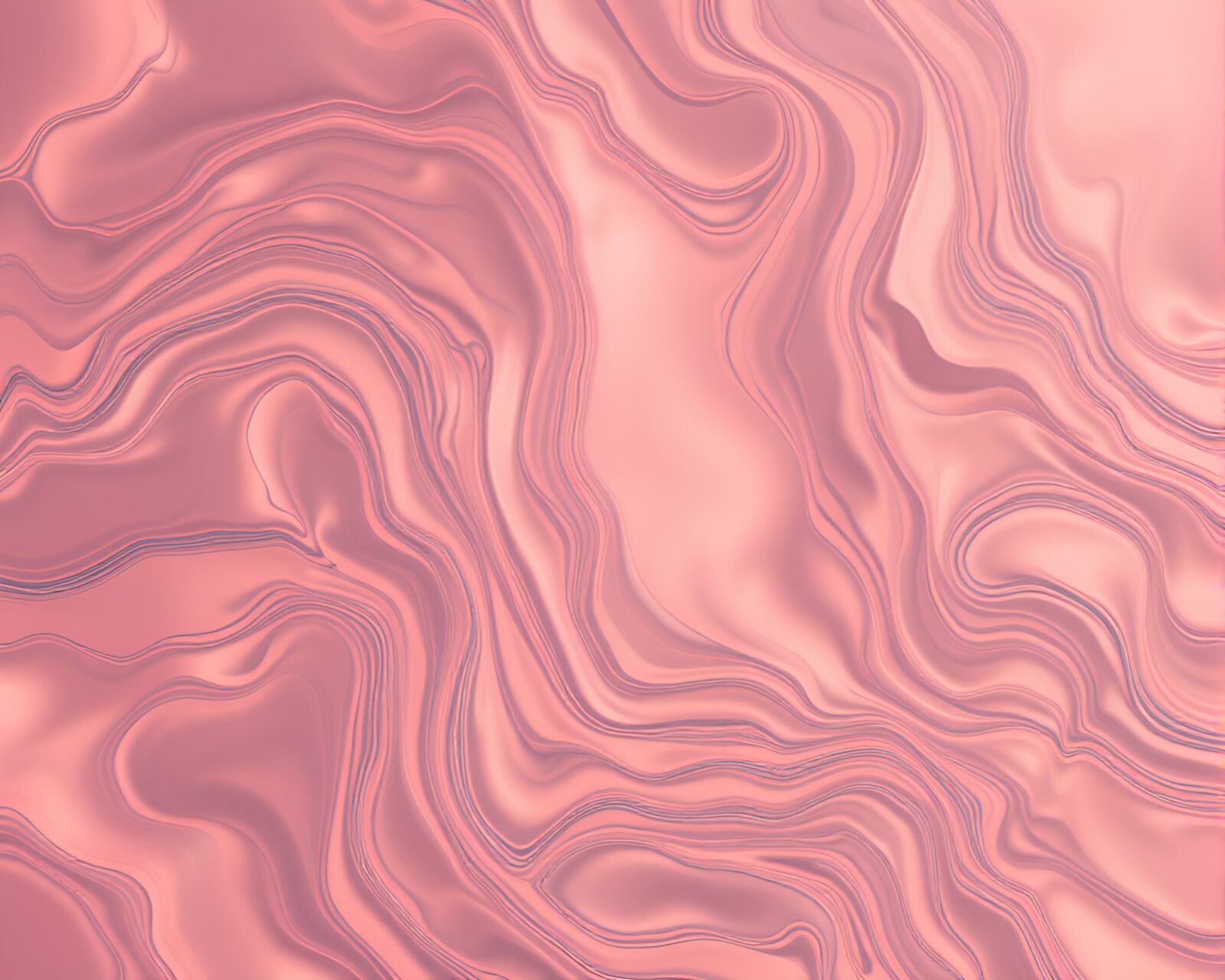 Medium shot of an android in a mesmerizing rose gold fluid simulation