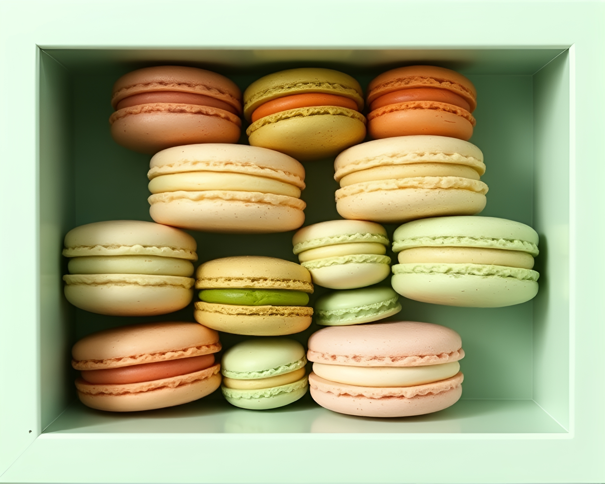 Mint Green Macaron Assortment in ASCII Art – free AI stock image