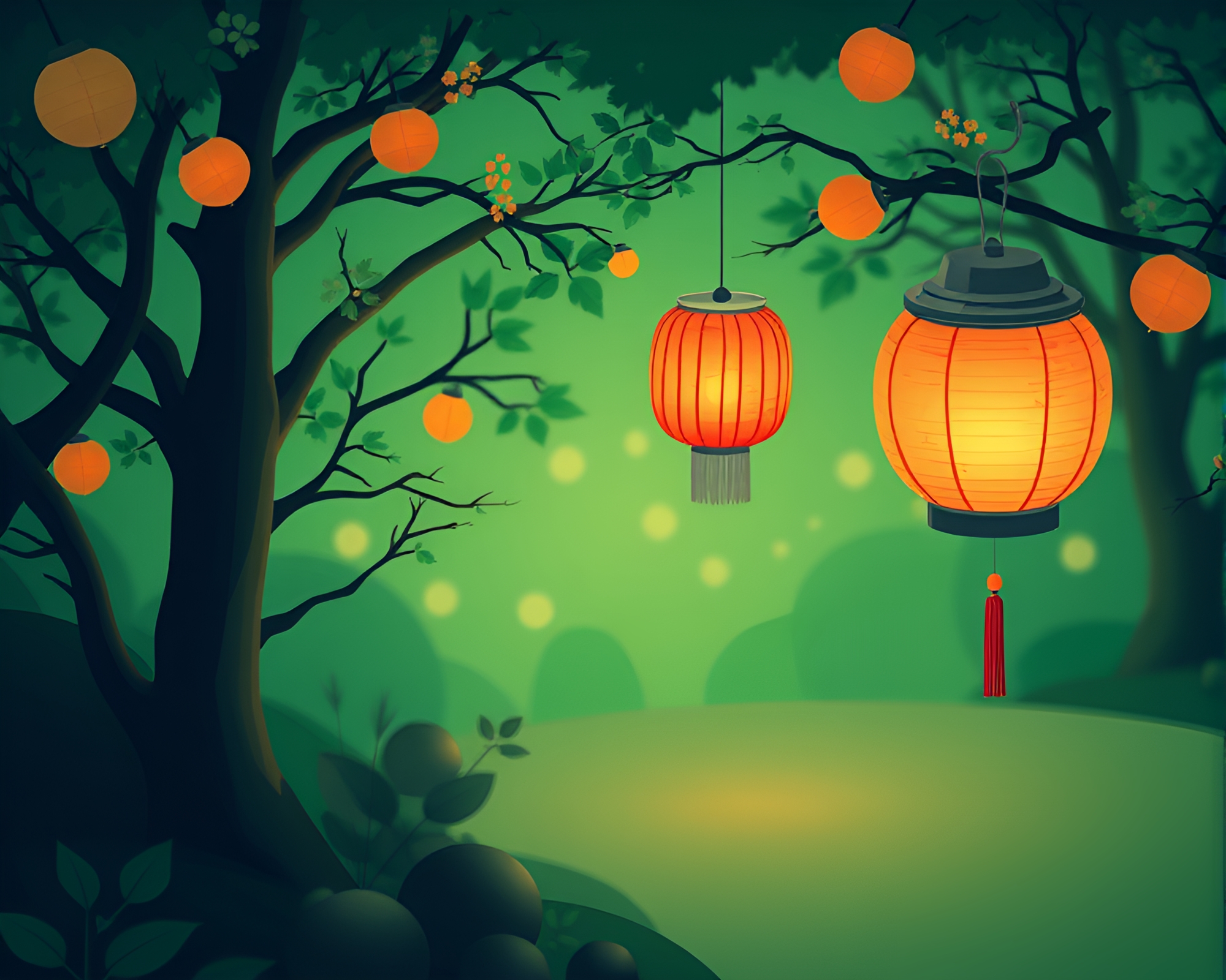 Isometric Paper Lantern in Enchanted Forest Studio Shot – free AI stock image