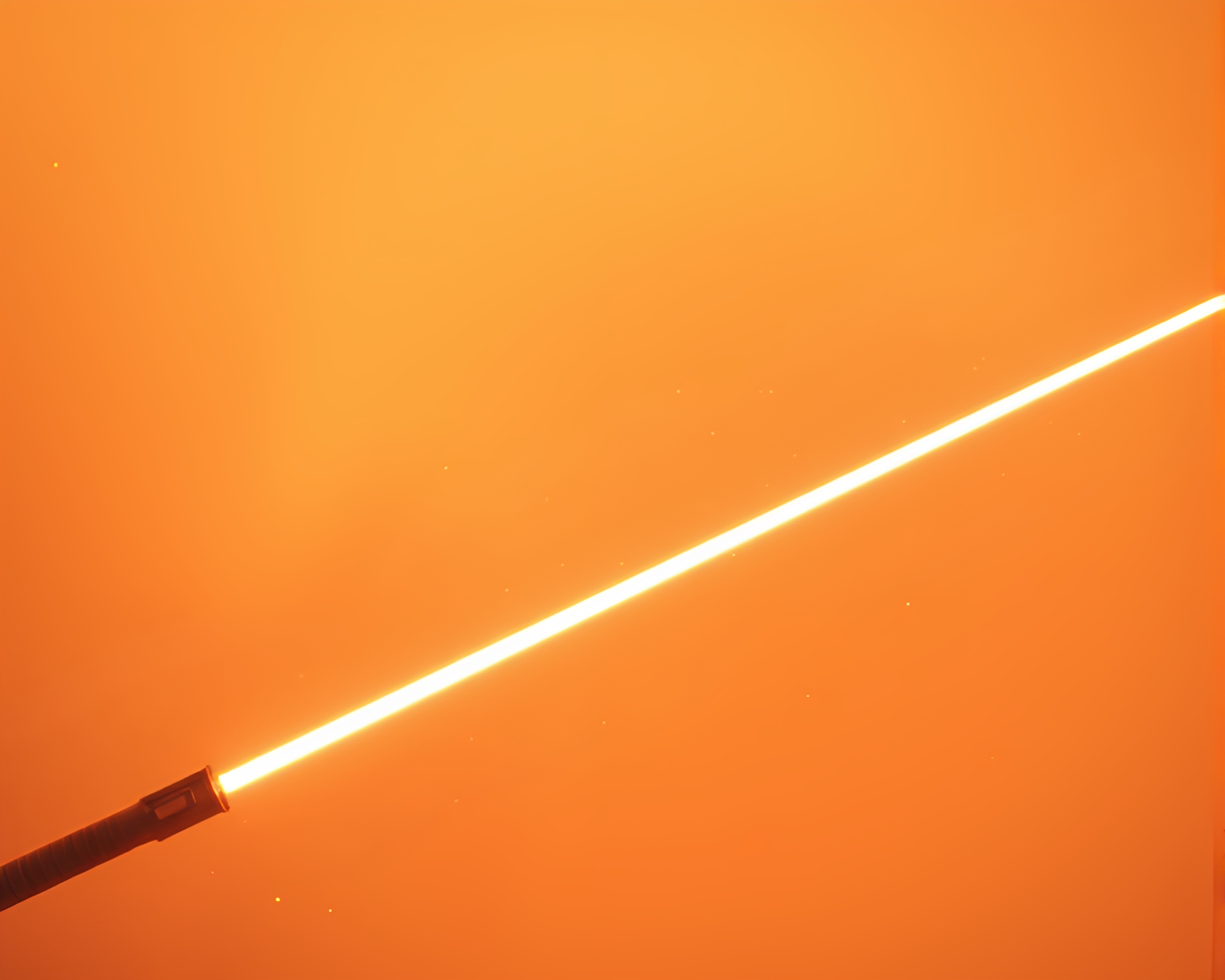 Laser Sword Dances Amid Floating Embers in Sepia Hues – free AI stock image