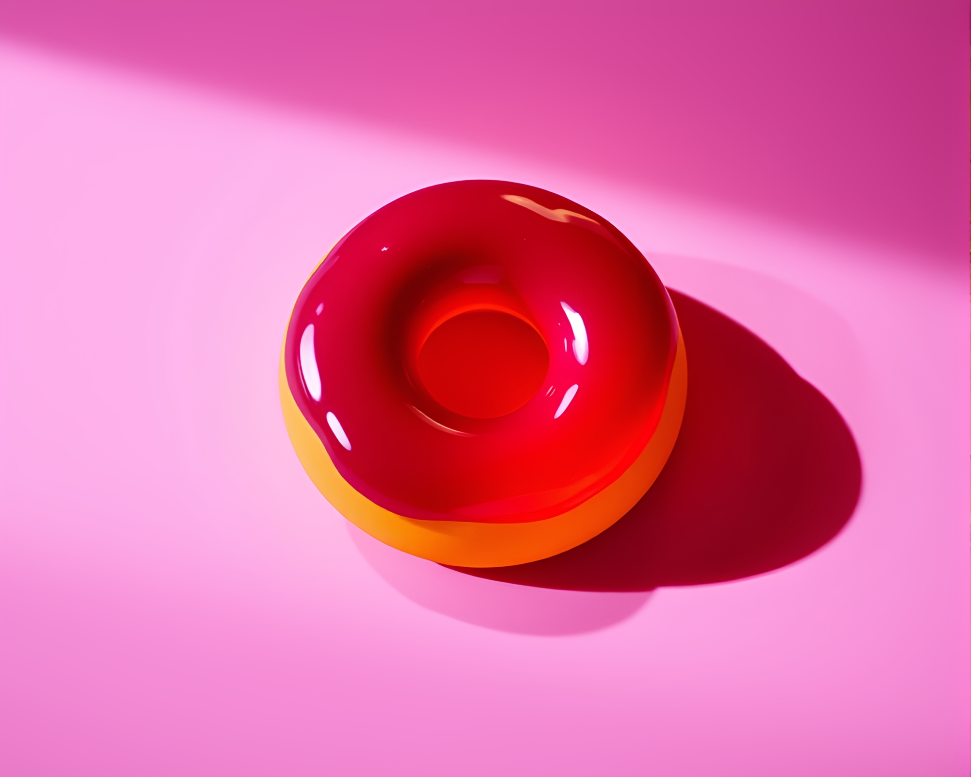 Jelly-Filled Doughnut Shadow Play – free AI stock image
