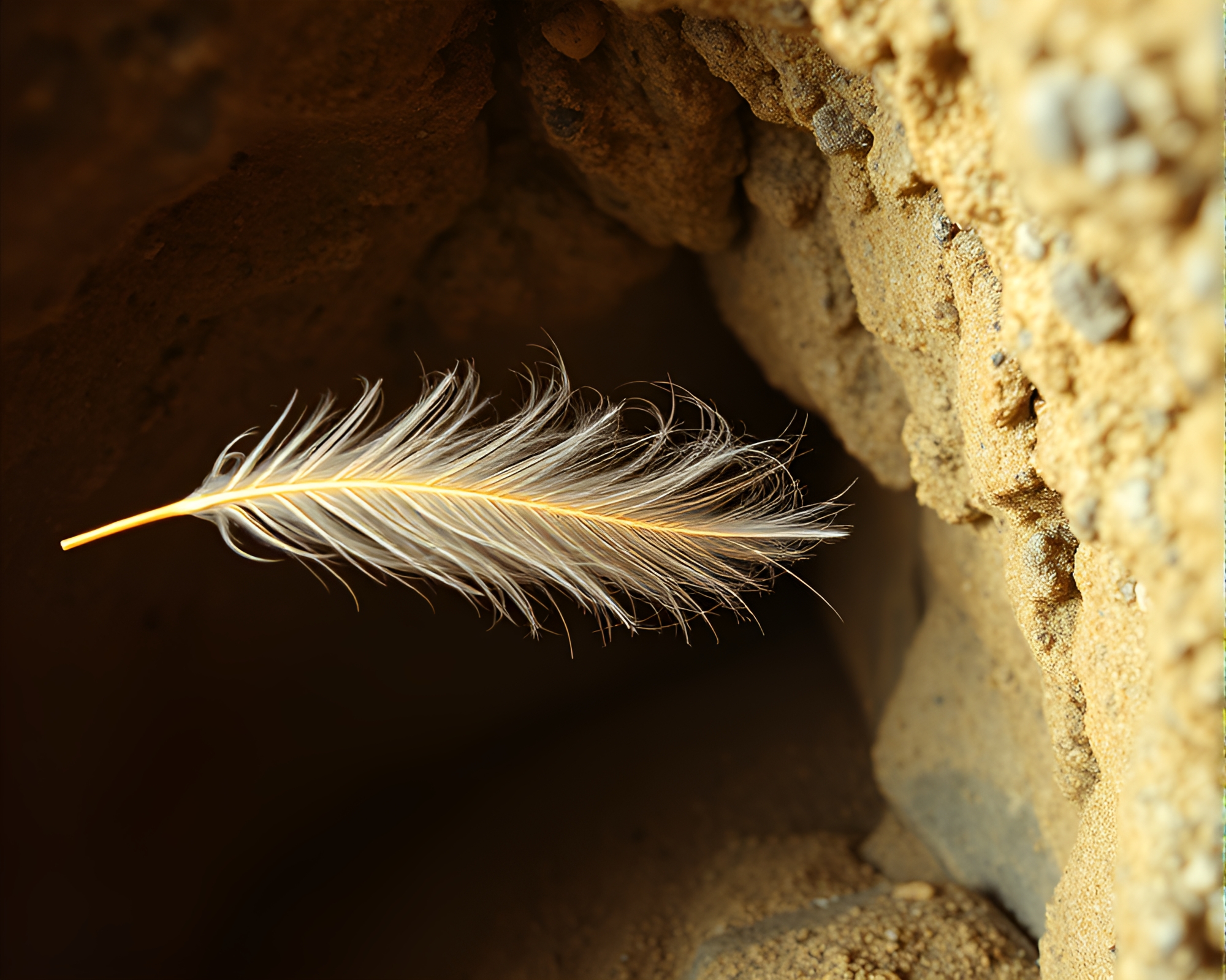 Algorithmic Cave Painting of Feather Dusting Ritual – free AI stock image