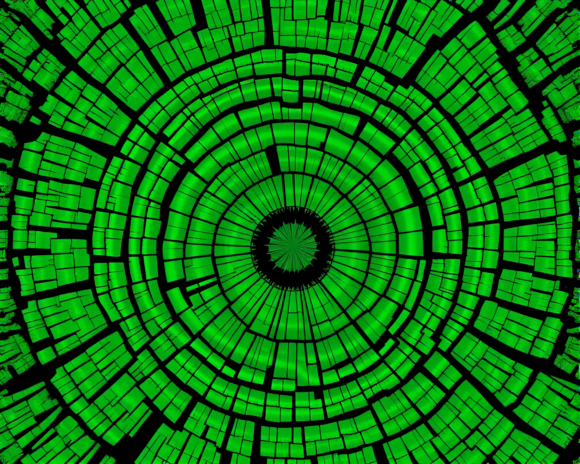 Emerald Crown Tree Ring Blueprint – free AI stock image