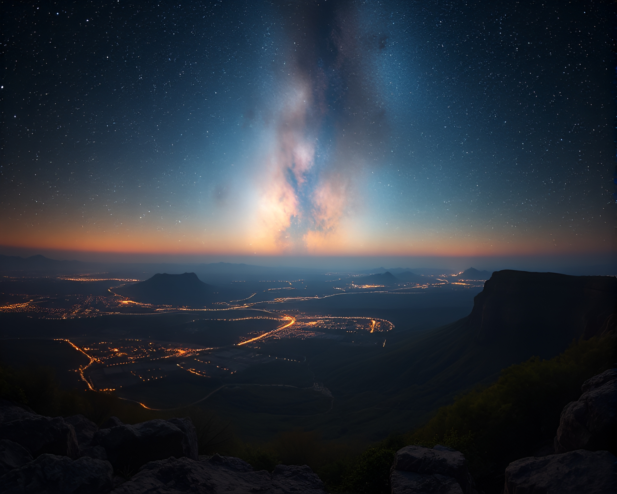 Starry Dragonfly Night Sky Panorama – free AI stock image