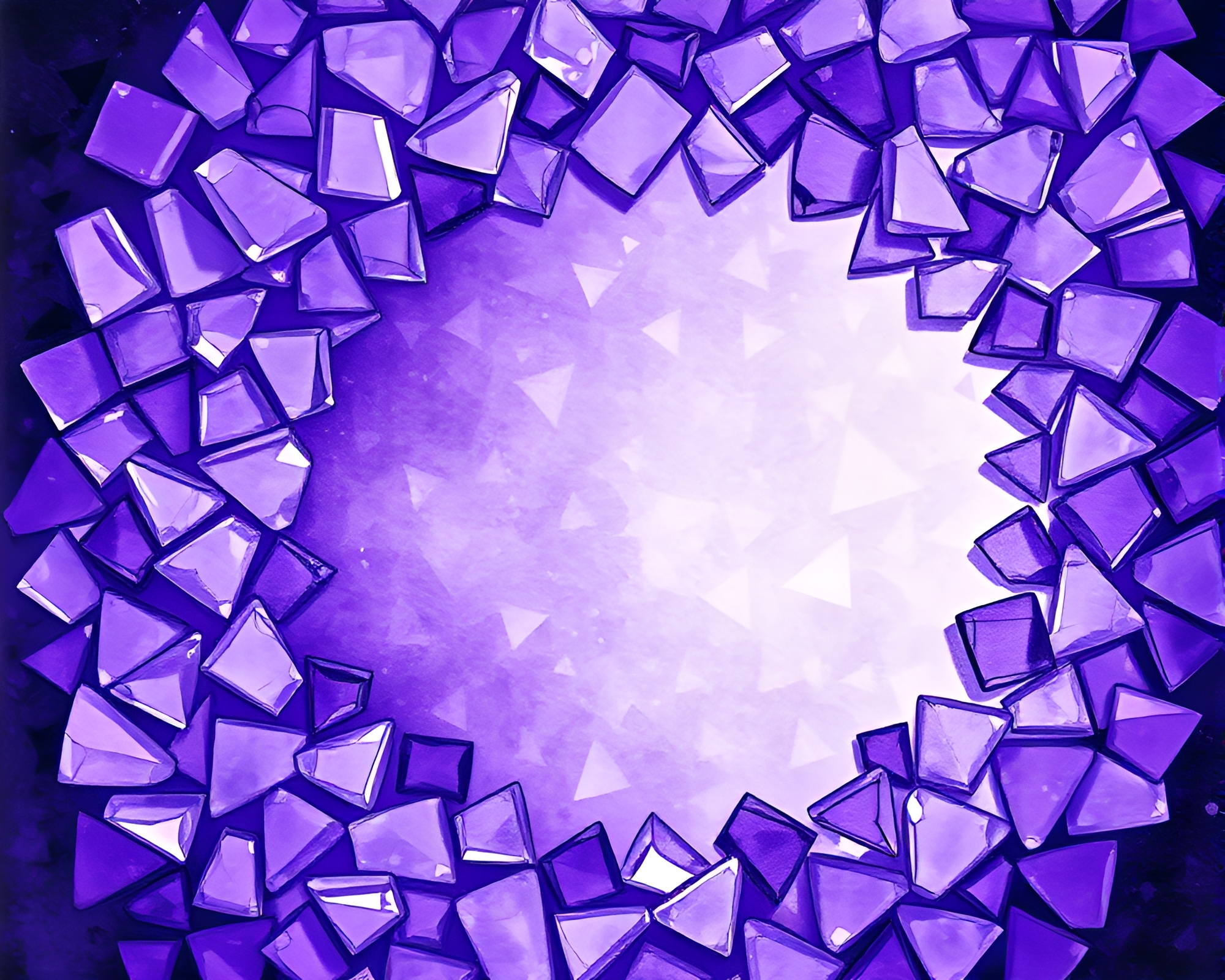 Enchanting Magic Circle amidst Shattered Glass Fragments – free AI stock image