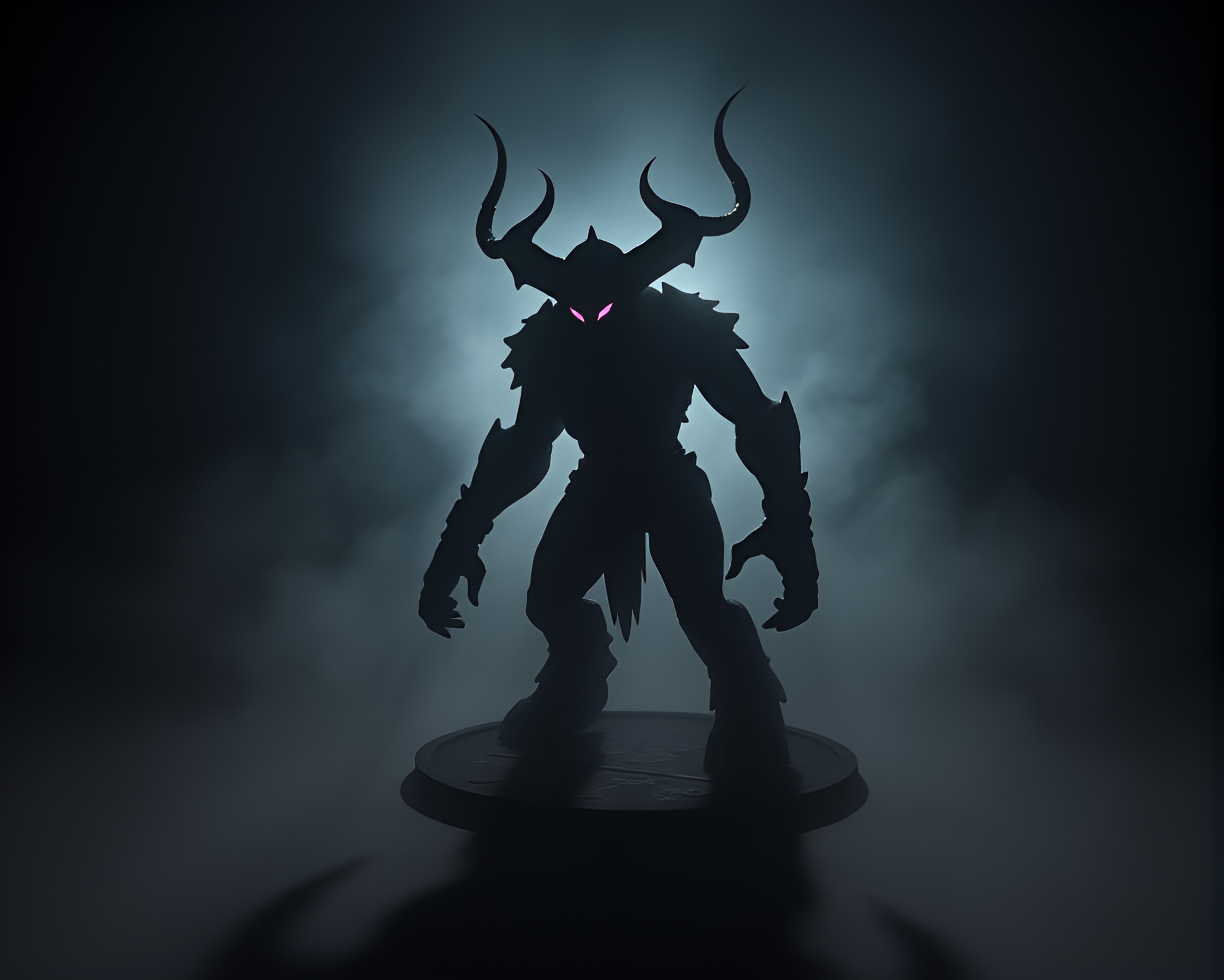 Silhouetted Golem amidst Cosmic Shadows – free AI stock image